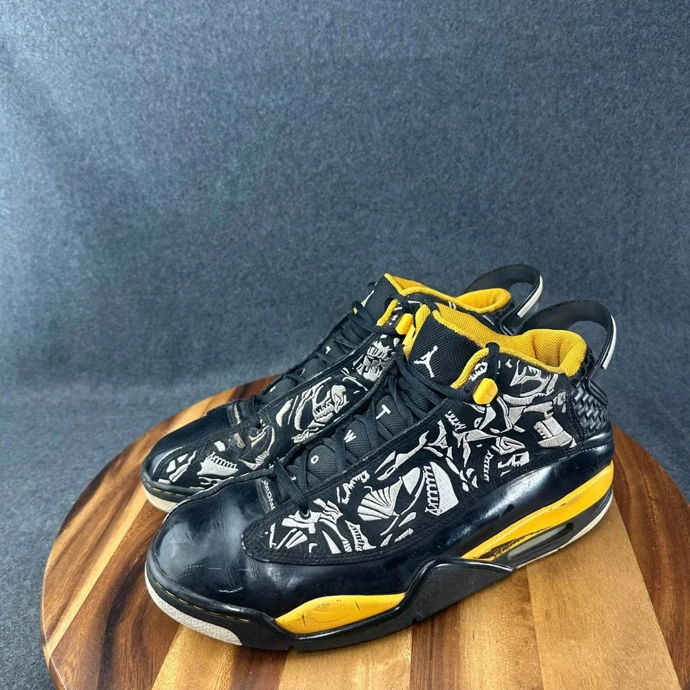 Jordan Dub Zero Black Varsity Maize Etched Sneakers 311046-071 Mens 12 2008
